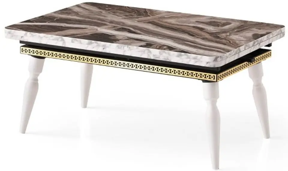 Журнальный столик-трансформер Studio Casa Smart Living Coffee & Dining (Marble/White) - 2