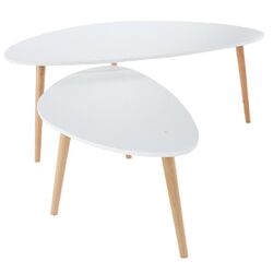 Set mese pentru reviste Tempo Kondela Folko New (White/Beech) Thumb