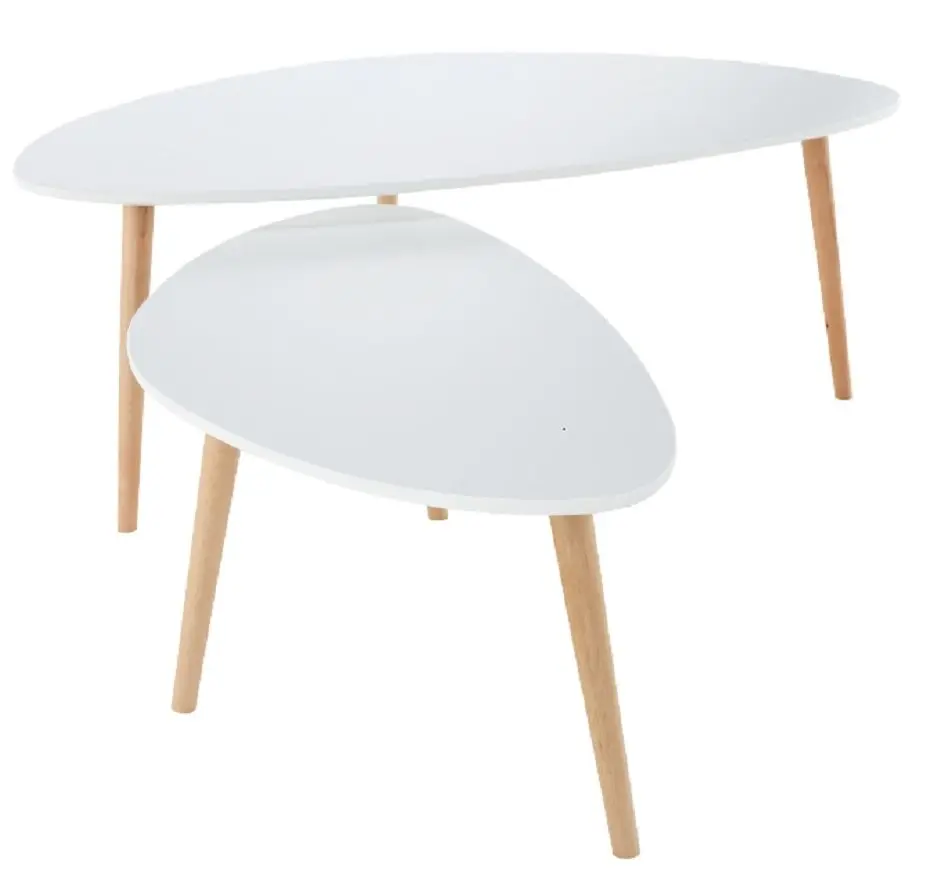 Set mese pentru reviste Tempo Kondela Folko New (White/Beech)