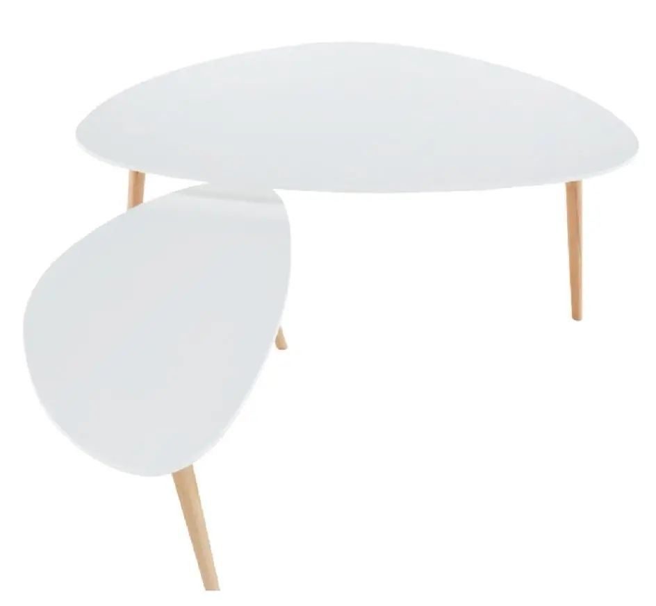 Set mese pentru reviste Tempo Kondela Folko New (White/Beech)