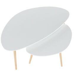 Set mese pentru reviste Tempo Kondela Folko New (White/Beech) Thumb