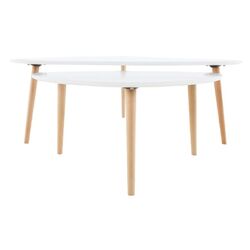 Set mese pentru reviste Tempo Kondela Folko New (White/Beech) Thumb