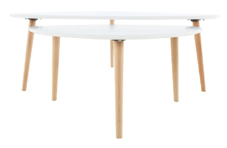 Set mese pentru reviste Tempo Kondela Folko New (White/Beech)