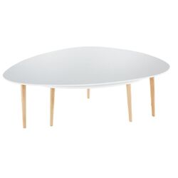 Set mese pentru reviste Tempo Kondela Folko New (White/Beech) Thumb