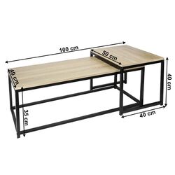 Set mese pentru reviste Tempo Kondela Kastler New Typ 2 (Sonoma Oak/Black) Thumb