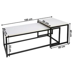 Set mese pentru reviste Tempo Kondela Kastler New Typ 2 (White Matt/Black) Thumb