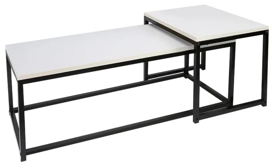 Set mese pentru reviste Tempo Kondela Kastler New Typ 2 (White Matt/Black)