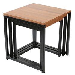 Set mese pentru reviste Tempo Kondela Kastler New Typ 3 (Walnut/Black) Thumb