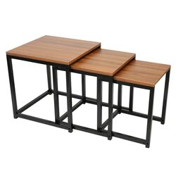 Set mese pentru reviste Tempo Kondela Kastler New Typ 3 (Walnut/Black)
