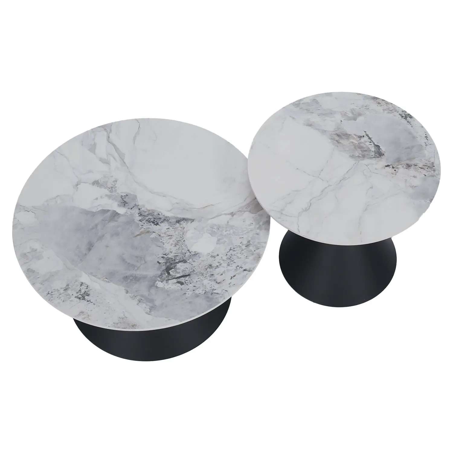 Set masute de cafea Tempo Kondela Mabuz NEW (White Marble/Black) - 5