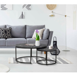 Set masute pentru reviste Tempo Kondela Cirko (Dark Gray/Black) Thumb