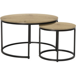 Set masute pentru reviste Tempo Kondela Cirko (Oak/Black) Thumb