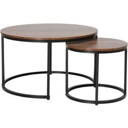 Набор журнальных столиков Tempo Kondela Cirko (Walnut/Black) Thumb