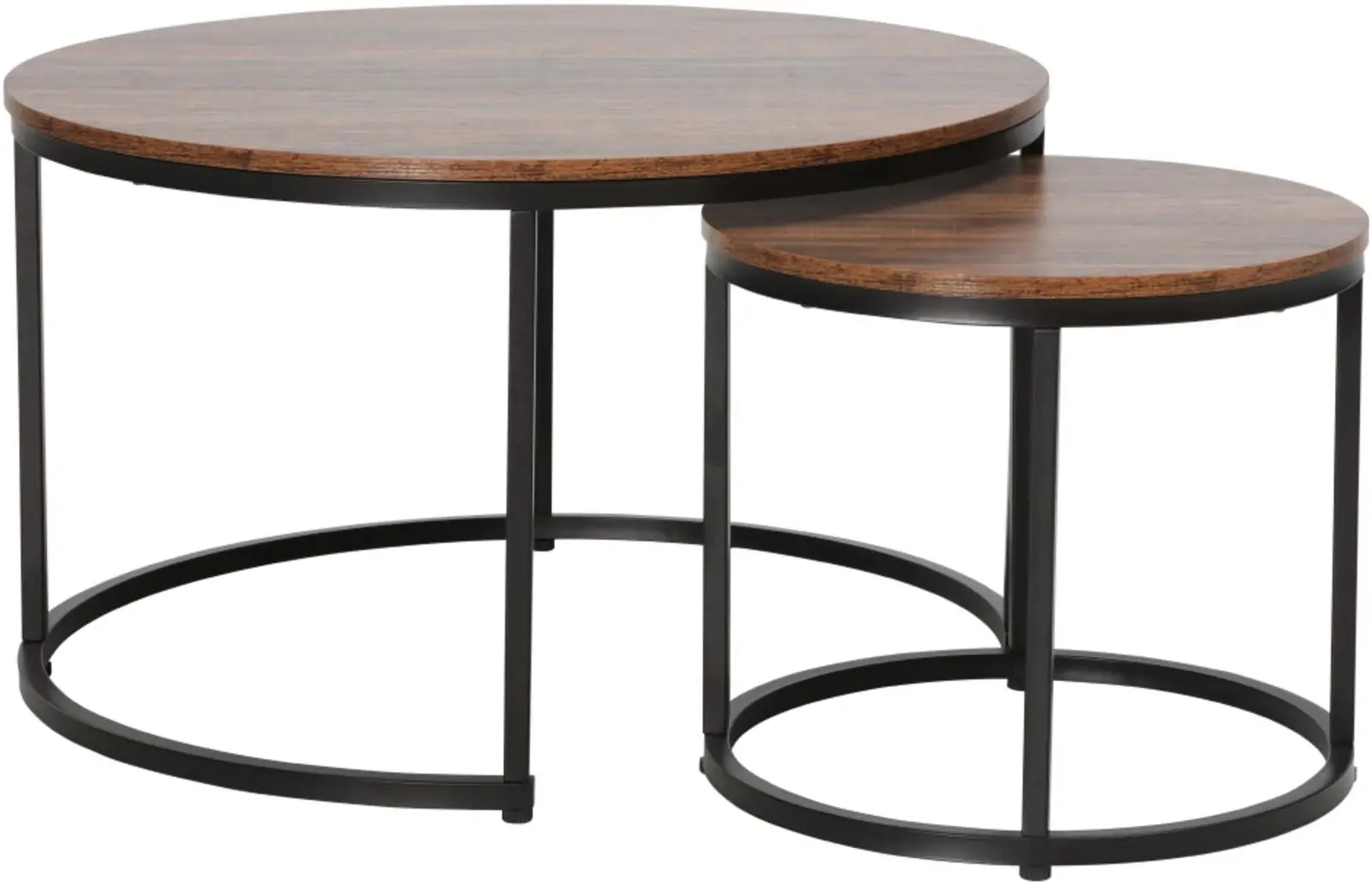 Набор журнальных столиков Tempo Kondela Cirko (Walnut/Black) - 2