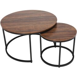 Набор журнальных столиков Tempo Kondela Cirko (Walnut/Black) Thumb