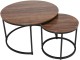 Set masute pentru reviste Tempo Kondela Cirko (Walnut/Black)