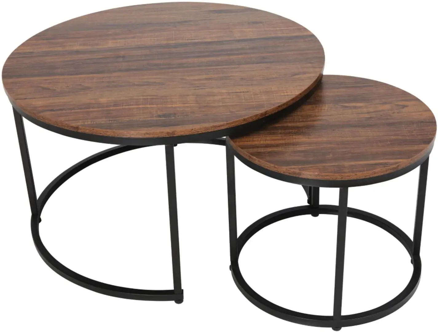 Набор журнальных столиков Tempo Kondela Cirko (Walnut/Black) - 3