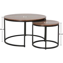 Набор журнальных столиков Tempo Kondela Cirko (Walnut/Black) Thumb