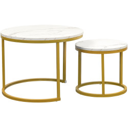 Set masute pentru reviste Tempo Kondela Damon (Golden/Marble) Thumb