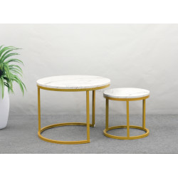 Set masute pentru reviste Tempo Kondela Damon (Golden/Marble)