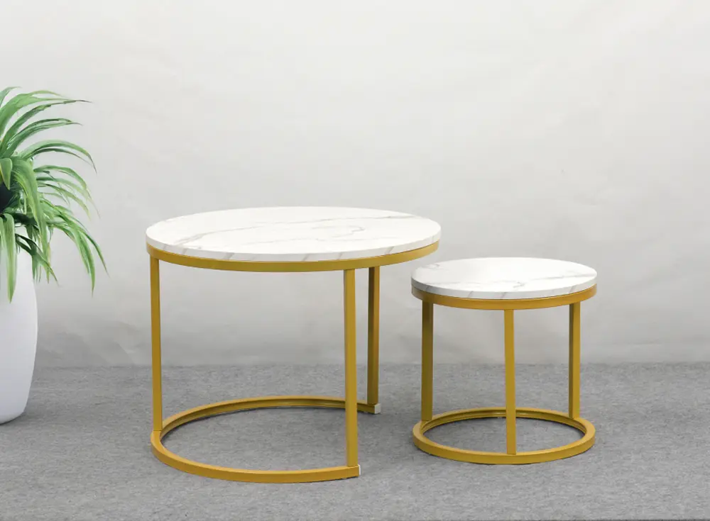 Set masute pentru reviste Tempo Kondela Damon (Golden/Marble)