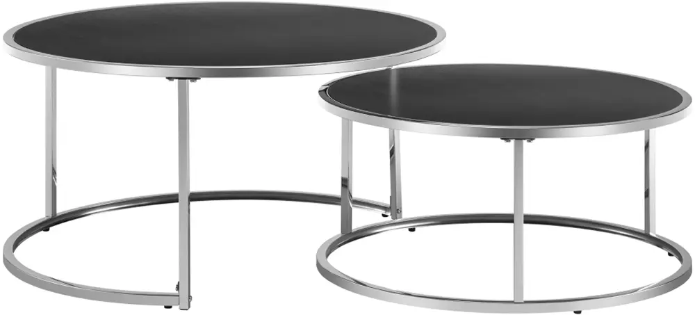 Set masute pentru reviste Tempo Kondela Donovan 2 New (Silver/Black)