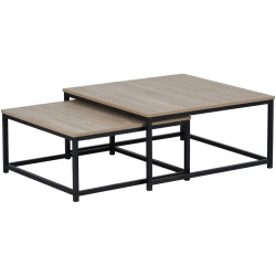 Set masute pentru reviste Tempo Kondela Kastler 2 New Typ 1 (Sonoma Oak/Black) Thumb