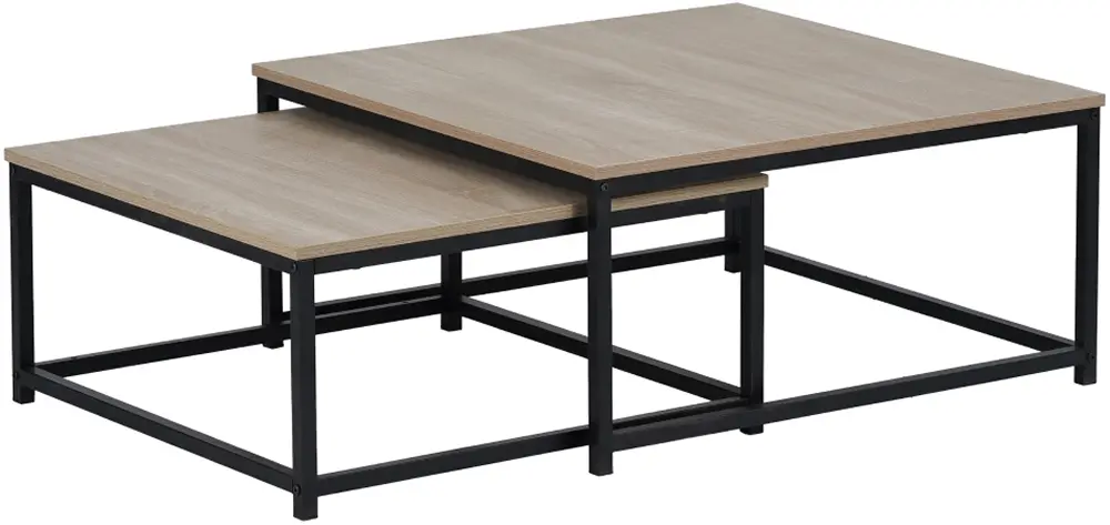 Set masute pentru reviste Tempo Kondela Kastler 2 New Typ 1 (Sonoma Oak/Black) - 2