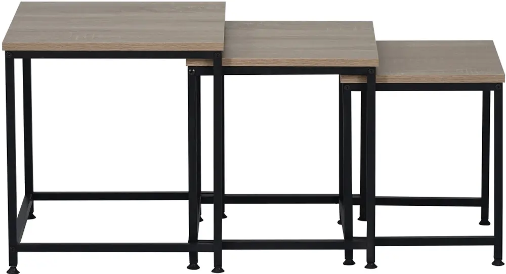 Set masute pentru reviste Tempo Kondela Kastler 2 New Typ 3 (Sonoma Oak/Black)