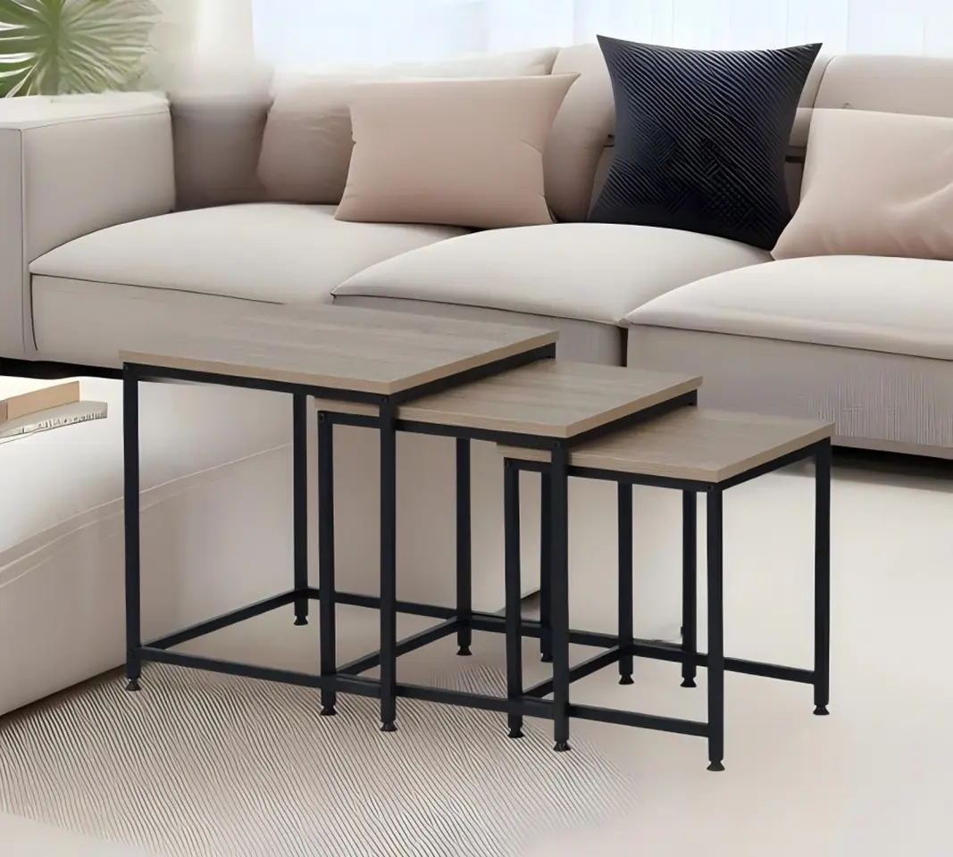 Set masute pentru reviste Tempo Kondela Kastler 2 New Typ 3 (Sonoma Oak/Black)