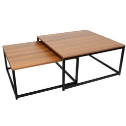 Set mese pentru reviste Tempo Kondela Kastler Typ 1 (Walnut/Black) Thumb