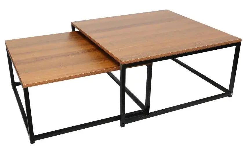 Set mese pentru reviste Tempo Kondela Kastler Typ 1 (Walnut/Black)