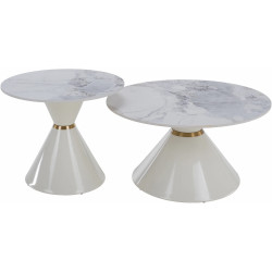 Set masute pentru reviste Tempo Kondela Mabuz New (White Marble/White) Thumb