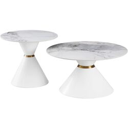 Set masute pentru reviste Tempo Kondela Mabuz (White Marble/White/Gold) Thumb