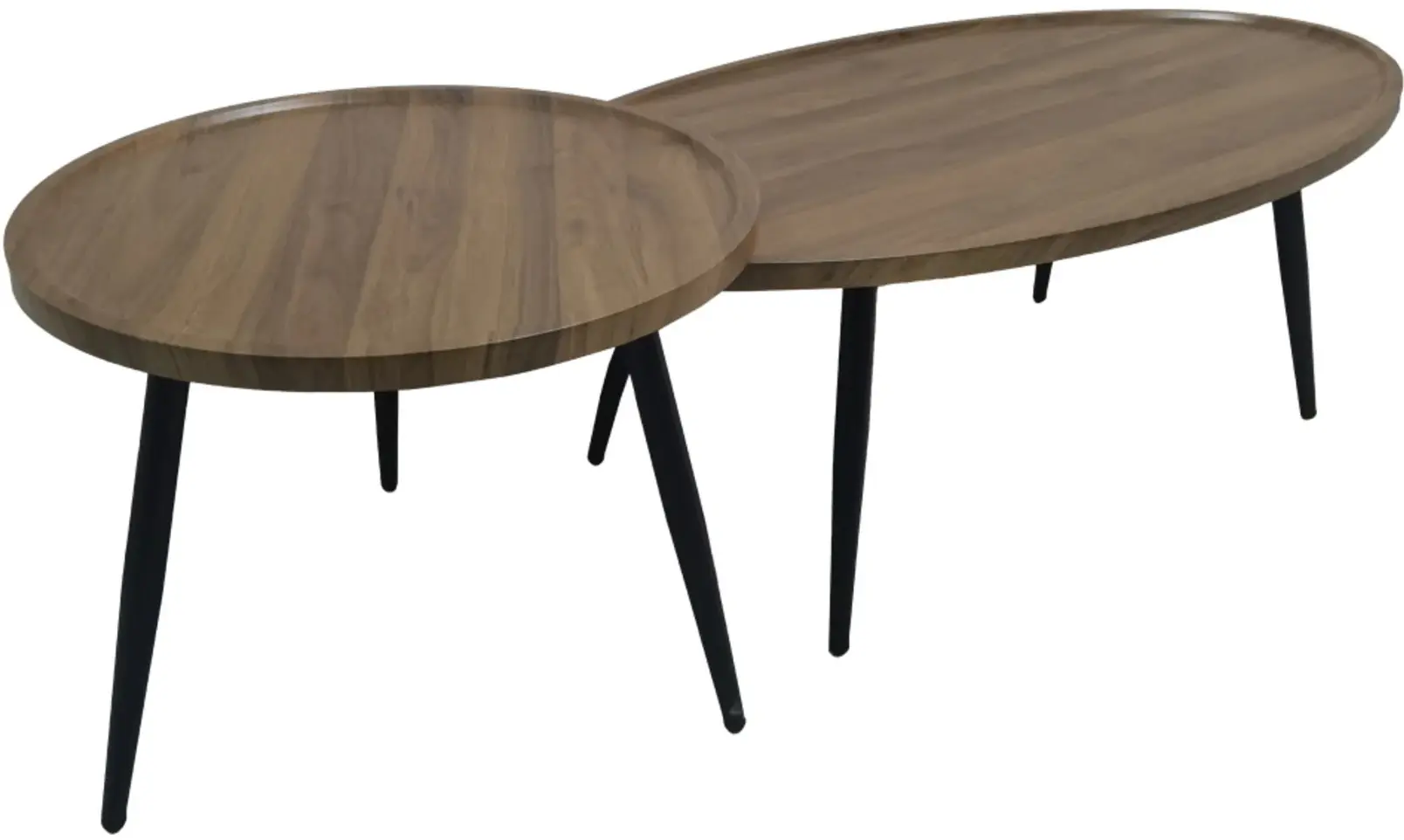 Set masute pentru reviste Tempo Kondela Silvio (Oak/Black) - 2