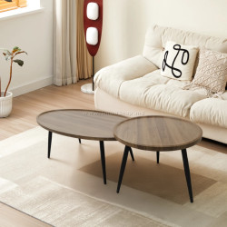 Set masute pentru reviste Tempo Kondela Silvio (Oak/Black)