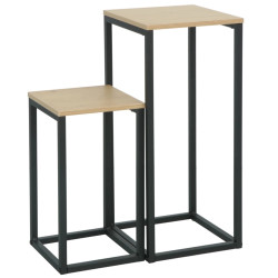Set masute pentru reviste Tempo Kondela Tolsos (Oak/Black) Thumb