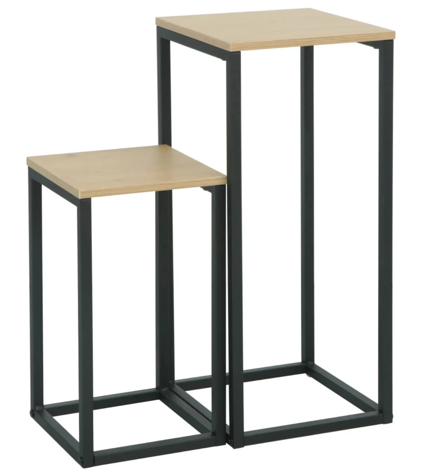 Set masute pentru reviste Tempo Kondela Tolsos (Oak/Black) - 2