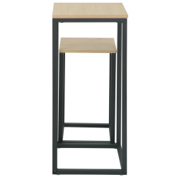 Set masute pentru reviste Tempo Kondela Tolsos (Oak/Black) Thumb