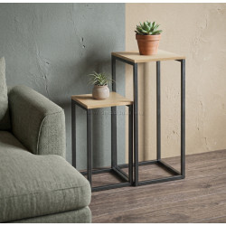 Set masute pentru reviste Tempo Kondela Tolsos (Oak/Black)