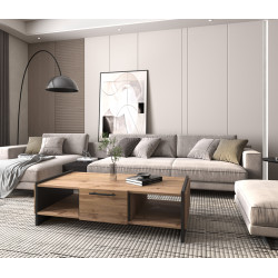 Masa pentru reviste Tempo Kondela Amoni 1S (Wotan Oak/Black)