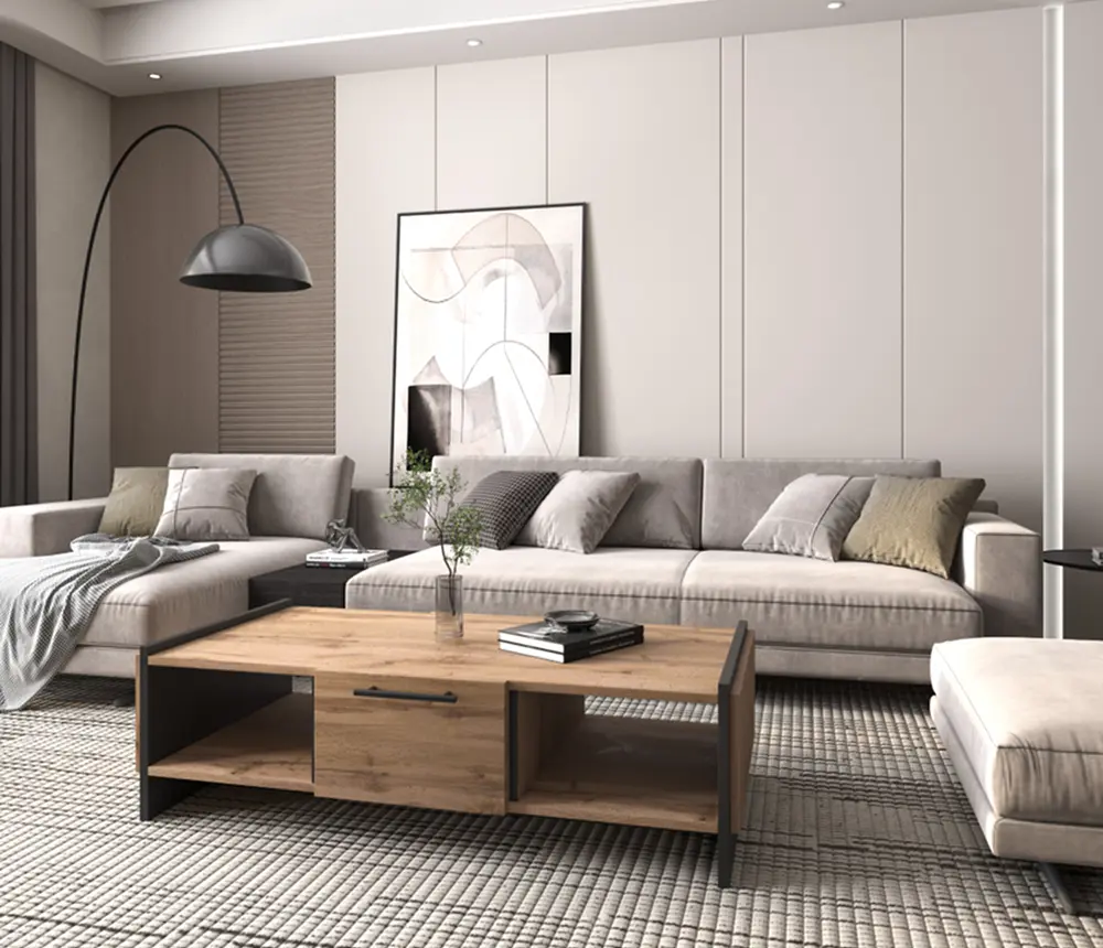 Masa pentru reviste Tempo Kondela Amoni 1S (Wotan Oak/Black)