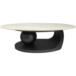 Журнальный столик Tempo Kondela Axen (Marble/Black) Thumb