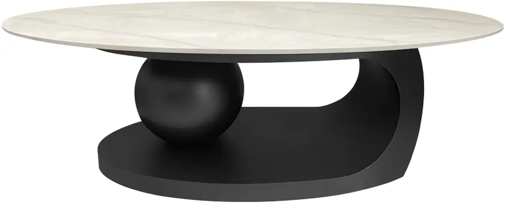 Журнальный столик Tempo Kondela Axen (Marble/Black) - 3