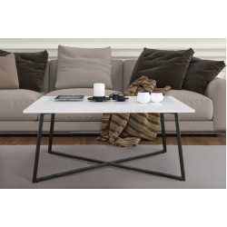 Masa pentru reviste Tempo Kondela Bertel (White/Black)