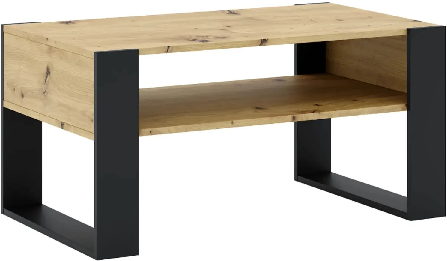 Masa pentru reviste Tempo Kondela Cara 1 (Artisan Oak/Black) - 2