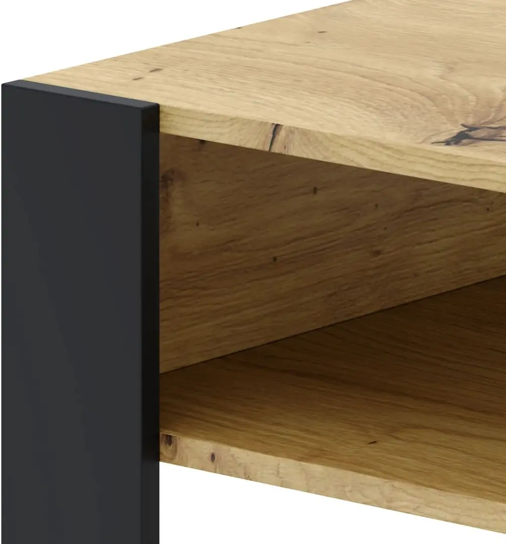 Masa pentru reviste Tempo Kondela Cara 1 (Artisan Oak/Black) - 4