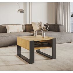 Журнальный столик Tempo Kondela Cara 2 (Artisan Oak/Black)