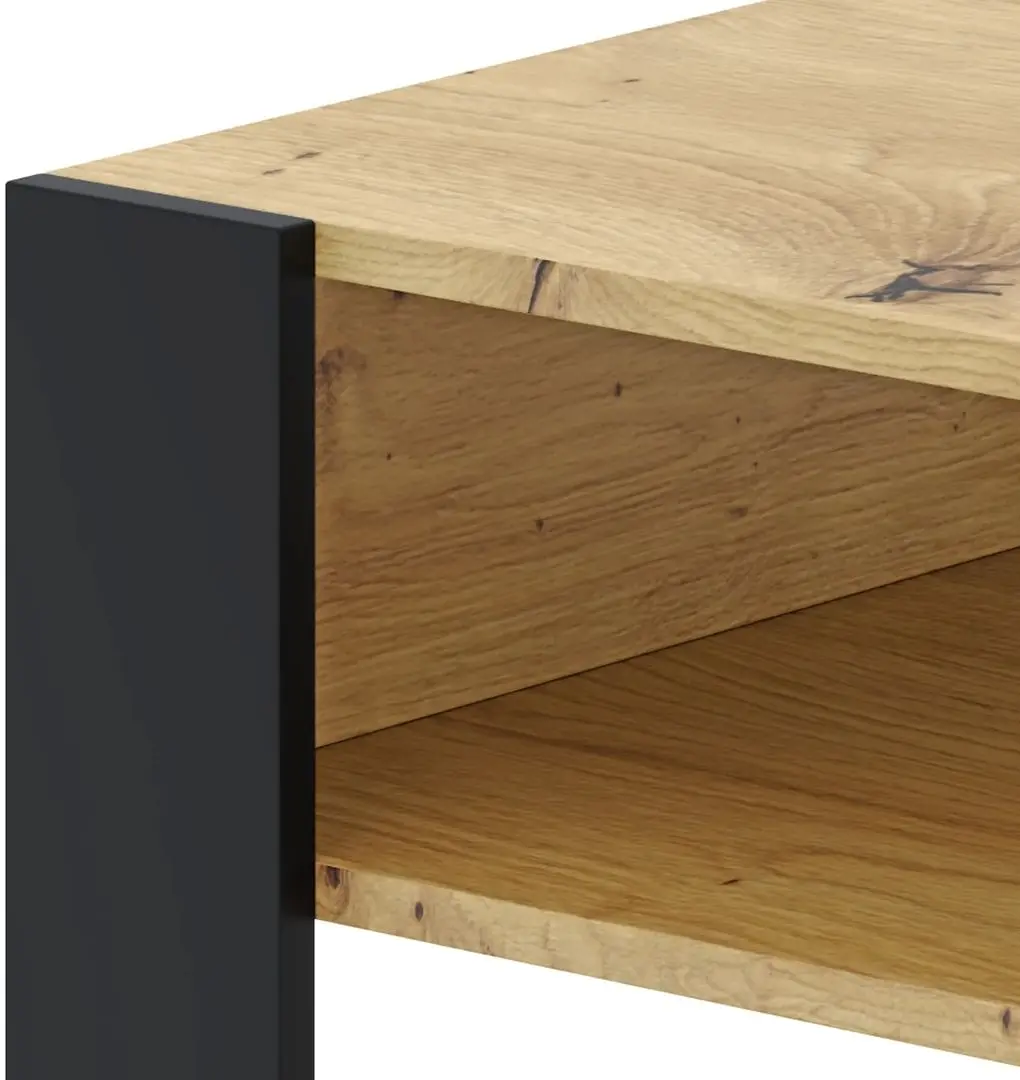 Журнальный столик Tempo Kondela Cara 2 (Artisan Oak/Black) - 4
