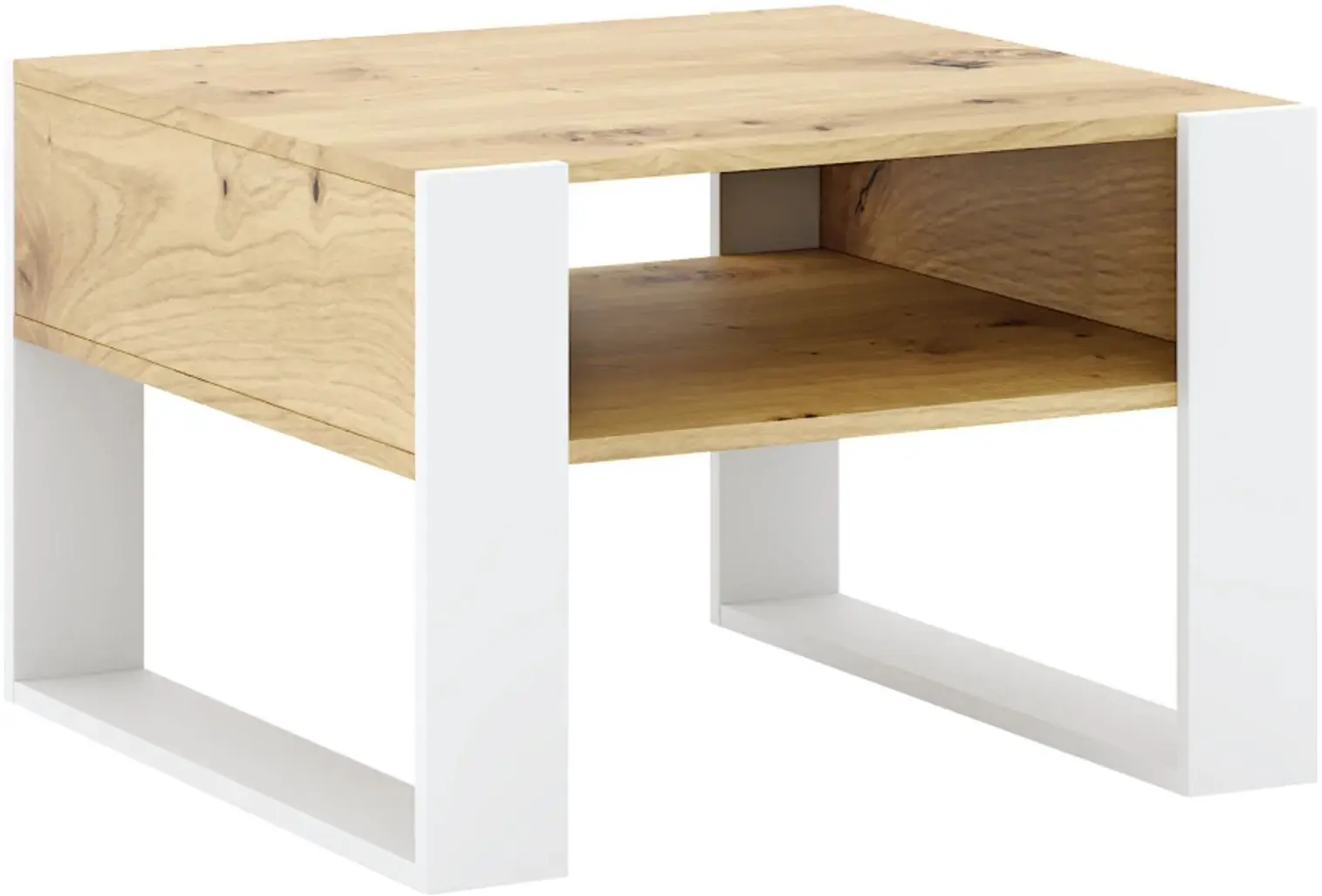 Журнальный столик Tempo Kondela Cara 2 (Artisan Oak/White)